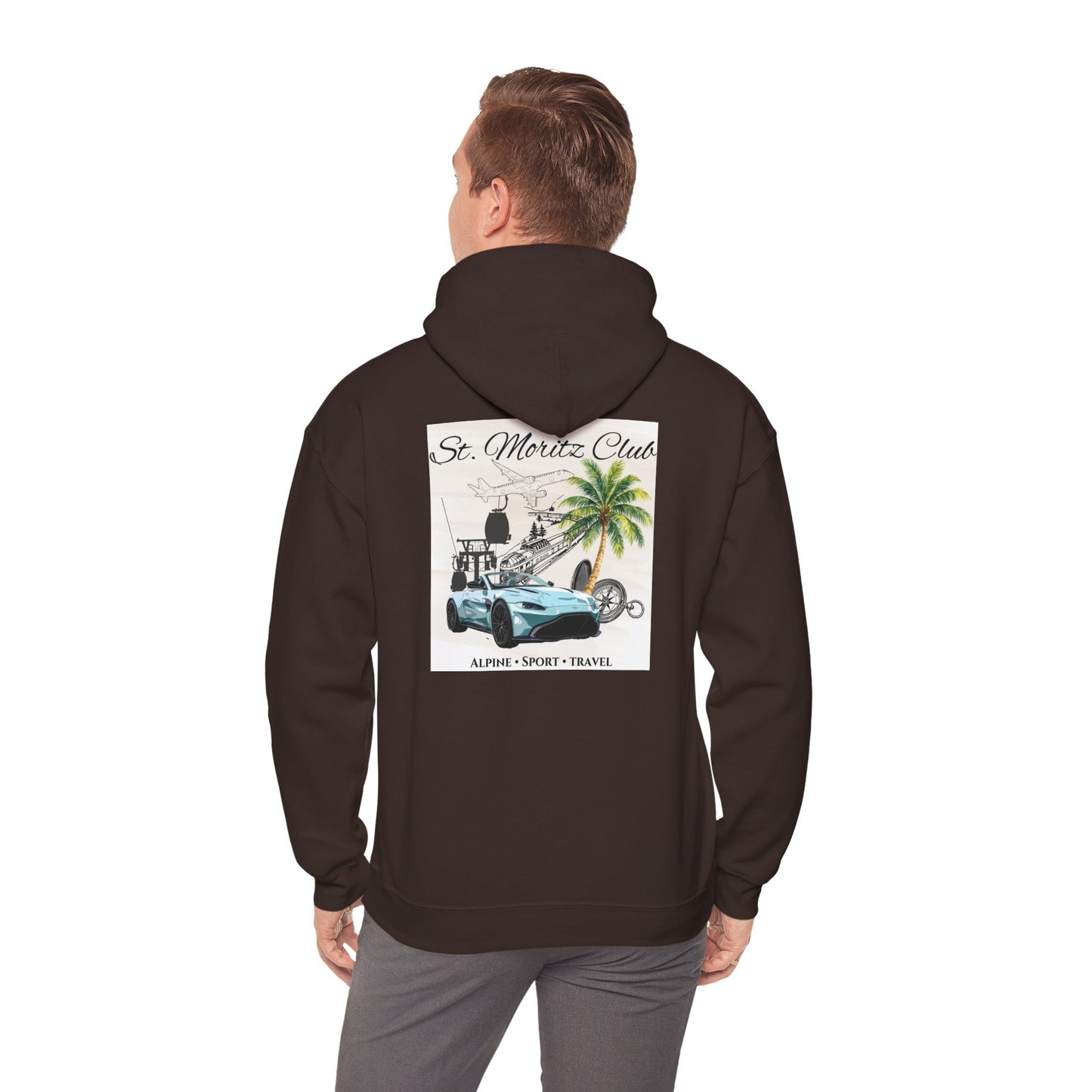 Vintage Travel Graphic Hooded Sweatshirt