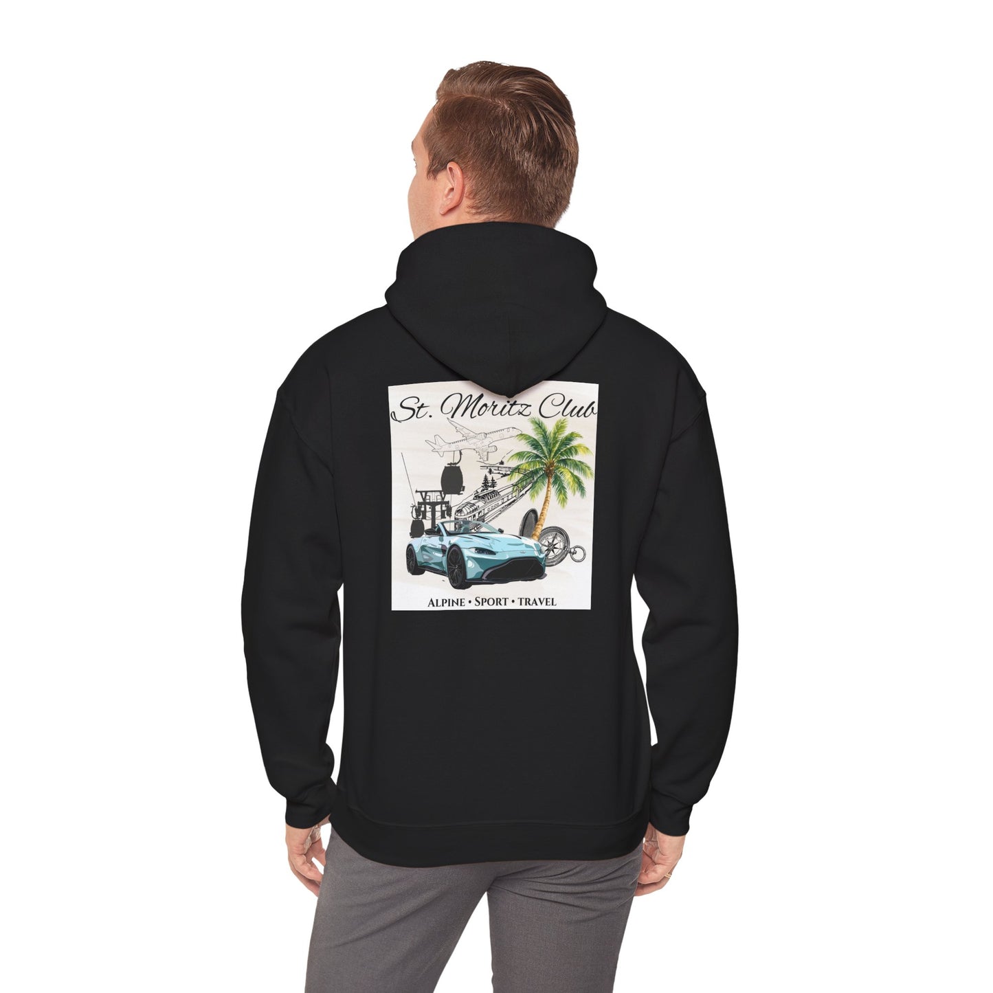 Vintage Travel Graphic Hooded Sweatshirt