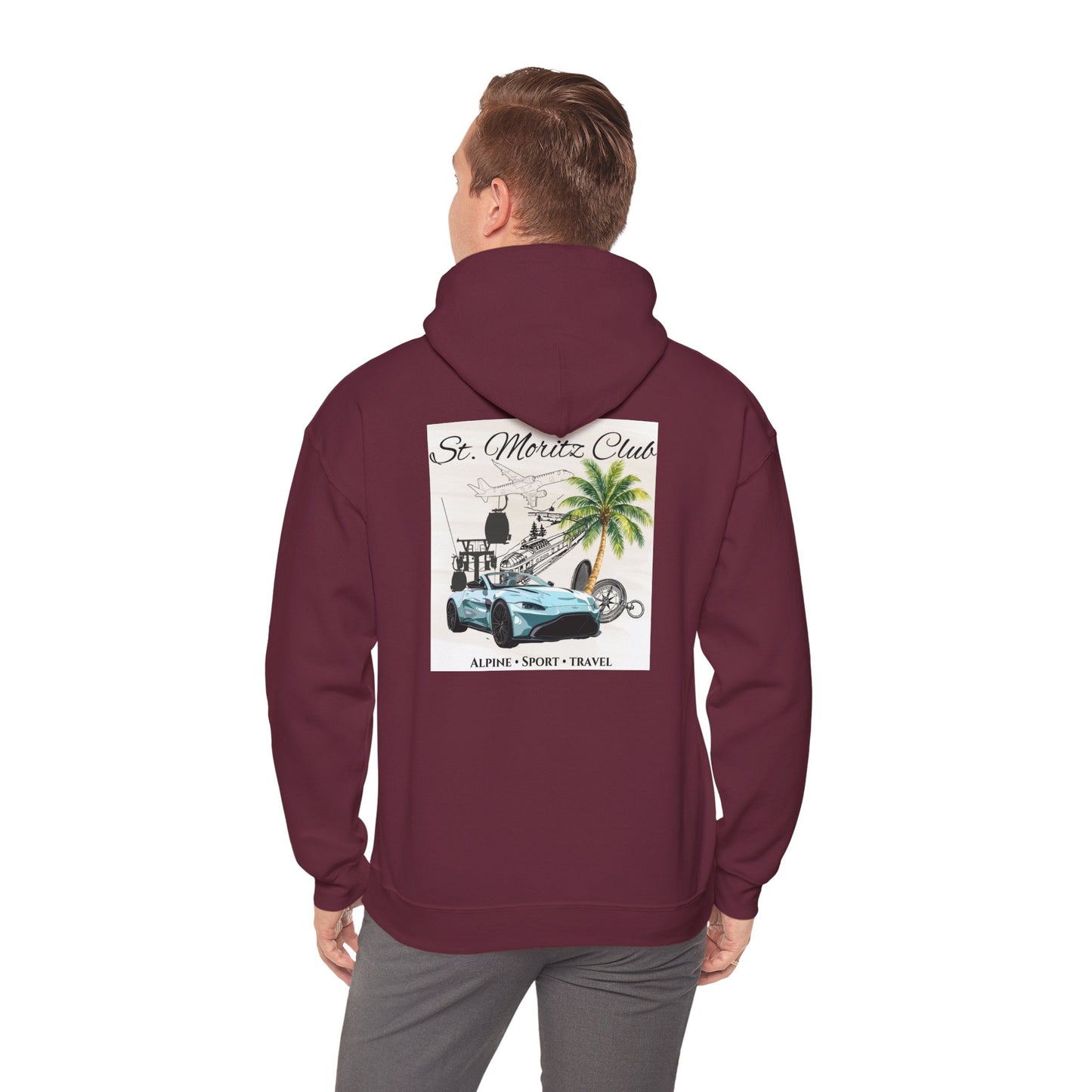 Vintage Travel Graphic Hooded Sweatshirt